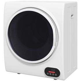 HOMCOM Portable Electric Clothes Dryer 1.5 cu.ft Compact Laundry Dryer 850W for Apartments White