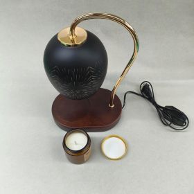 Candle Warmer Lamp with Dimmable, Black Hollow Glass Lampshade Birthday Gifts for Women Mom, House Warming Gifts