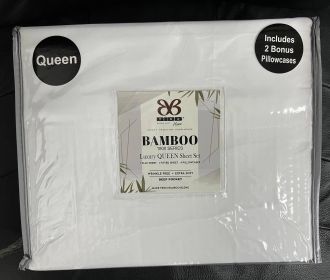 Bamboo 2000 Count Solid 6 Piece Sheet Set - Assorted (Bed Size: Full, Color: White)