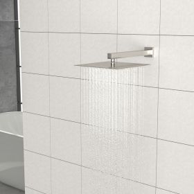 8/16/17 Inch 6-13/16 inch 8-16inch Shower Head Extension Arm (Length: 16 inch, Color: Brushed Nickel)