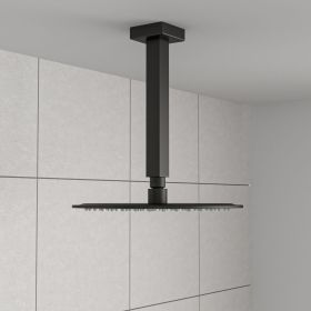 8/16/17 Inch 6-13/16 inch 8-16inch Shower Head Extension Arm (Length: 8 inch, Color: Black)