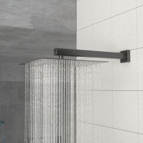 8/16/17 Inch 6-13/16 inch 8-16inch Shower Head Extension Arm (Length: 16 inch, Color: Black)